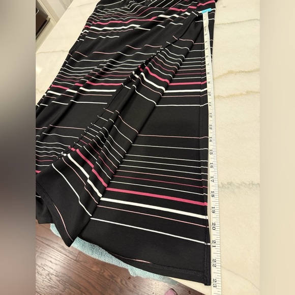 White House Black Market Maxi Dress Size XS Black Striped Tie Back NWT - Picture 5 of 13